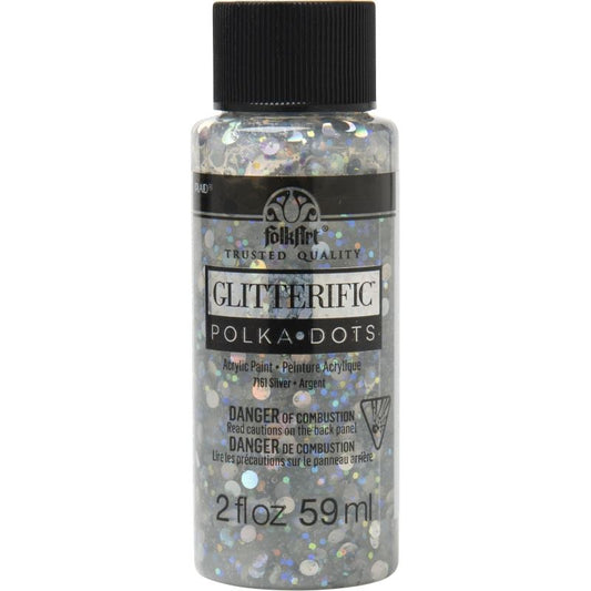 SILVERFOLKART GLITTERIFIC POLKA DOTS - 2OZ