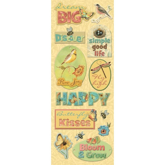 SW Nature Words Adhesive Chipboard