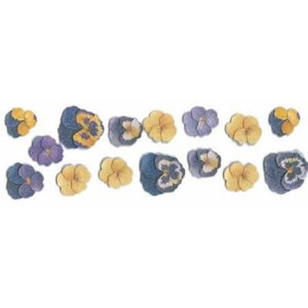 Sugar Bead Pansy Stickers